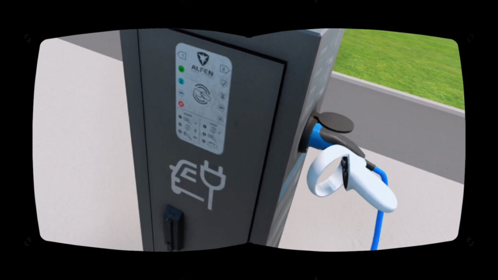 VR toepassing laadpaal gebruiken